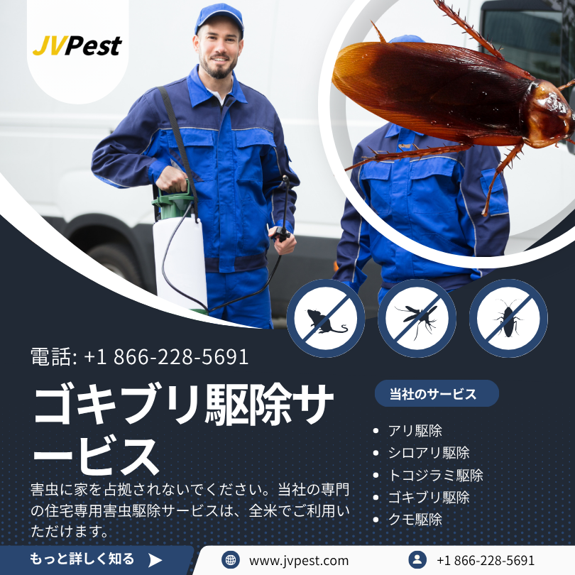 米国（Springfield、Illinois）のゴキブリ駆除サービス会社は、(888) 217-3407 までご連絡ください。